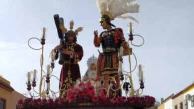 Nuestro Padre Jesús de las Lágrimas de Jerez en su paso procesional del Viernes de Dolores.