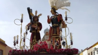 Nuestro Padre Jesús de las Lágrimas de Jerez en su paso procesional del Viernes de Dolores.