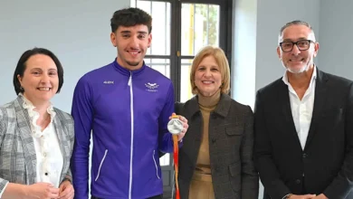 Recepción oficial de la alcaldesa María José García-Pelayo al pertiguista jerezano Manu Sánchez Montoro.