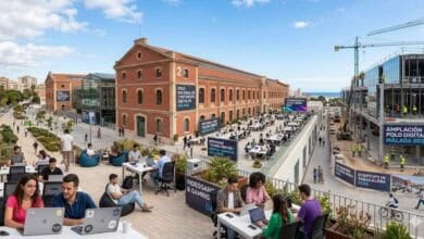 Imagen de la expansión del Polo Digital en Málaga con nómadas digitales.