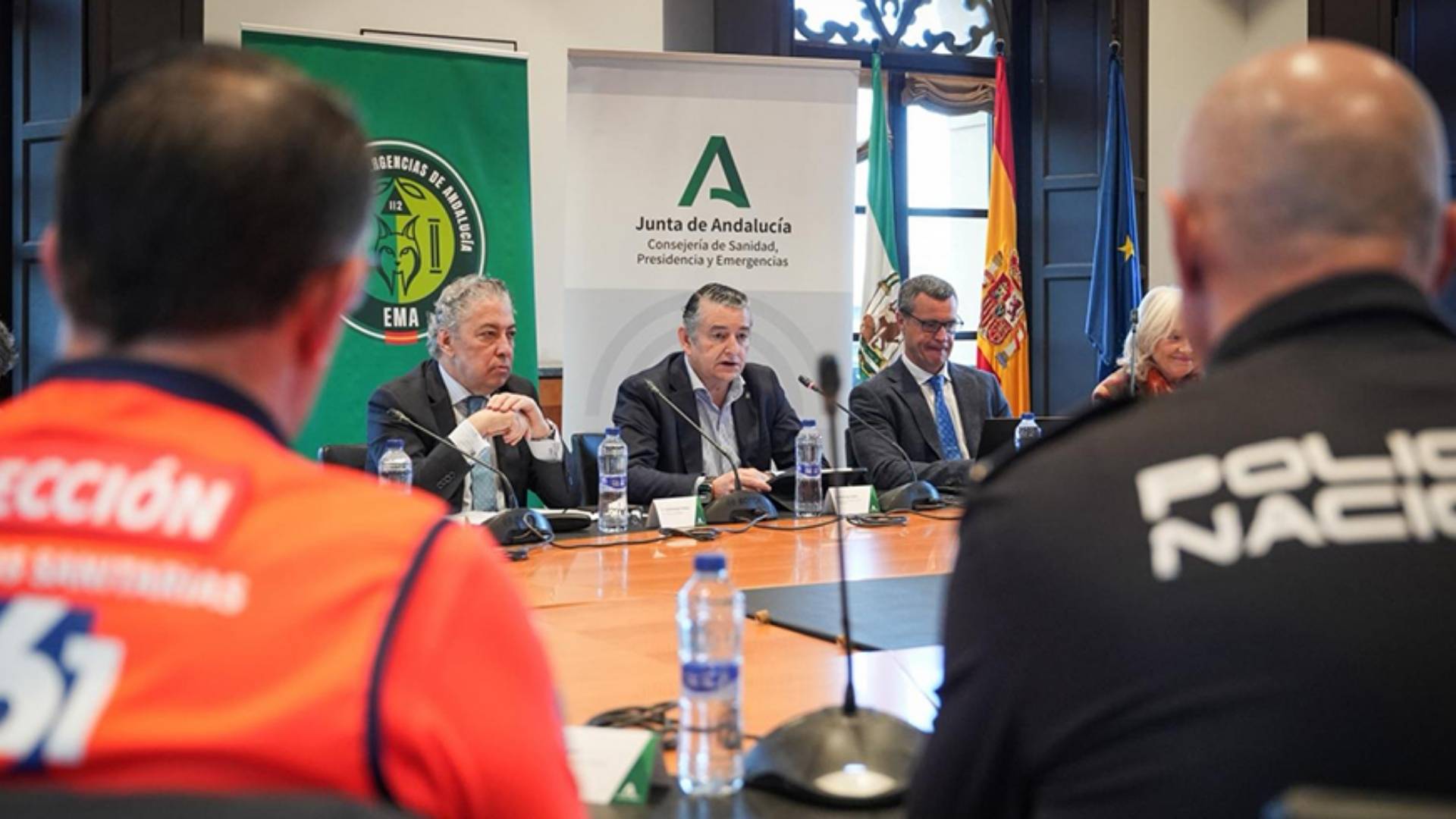 Reunión de coordinación del dispositivo de seguridad Plan Romero 2026 de la Junta de Andalucía.