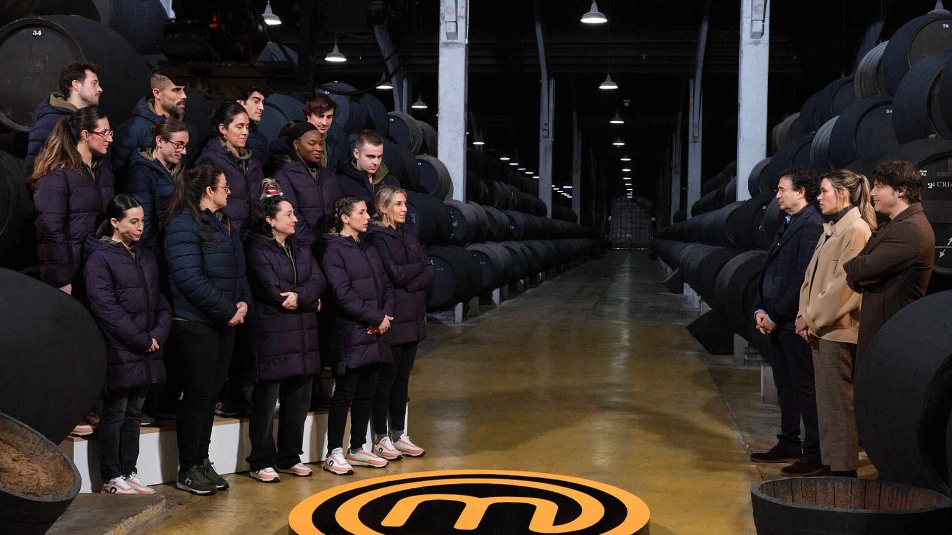 Aspirantes de MasterChef España en la prueba de exteriores en las Bodegas de Jerez por la Capital Española de la Gastronomía 2026.