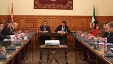 Sala de vistas de la Audiencia Provincial durante la ratificación de la condena por agresión sexual y maltrato en Jerez.