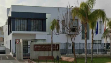 Fachada de la Jefatura de la Policía Local de Jerez de la Frontera, centro de operaciones para la Seguridad Vial en Jerez.