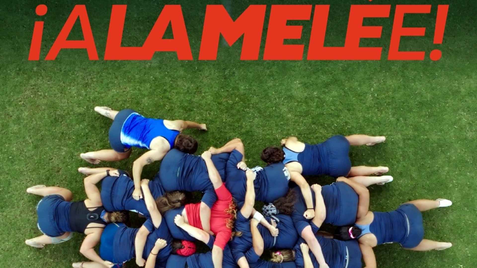 : Cartel del documental A la Melée sobre la historia del rugby femenino en España.