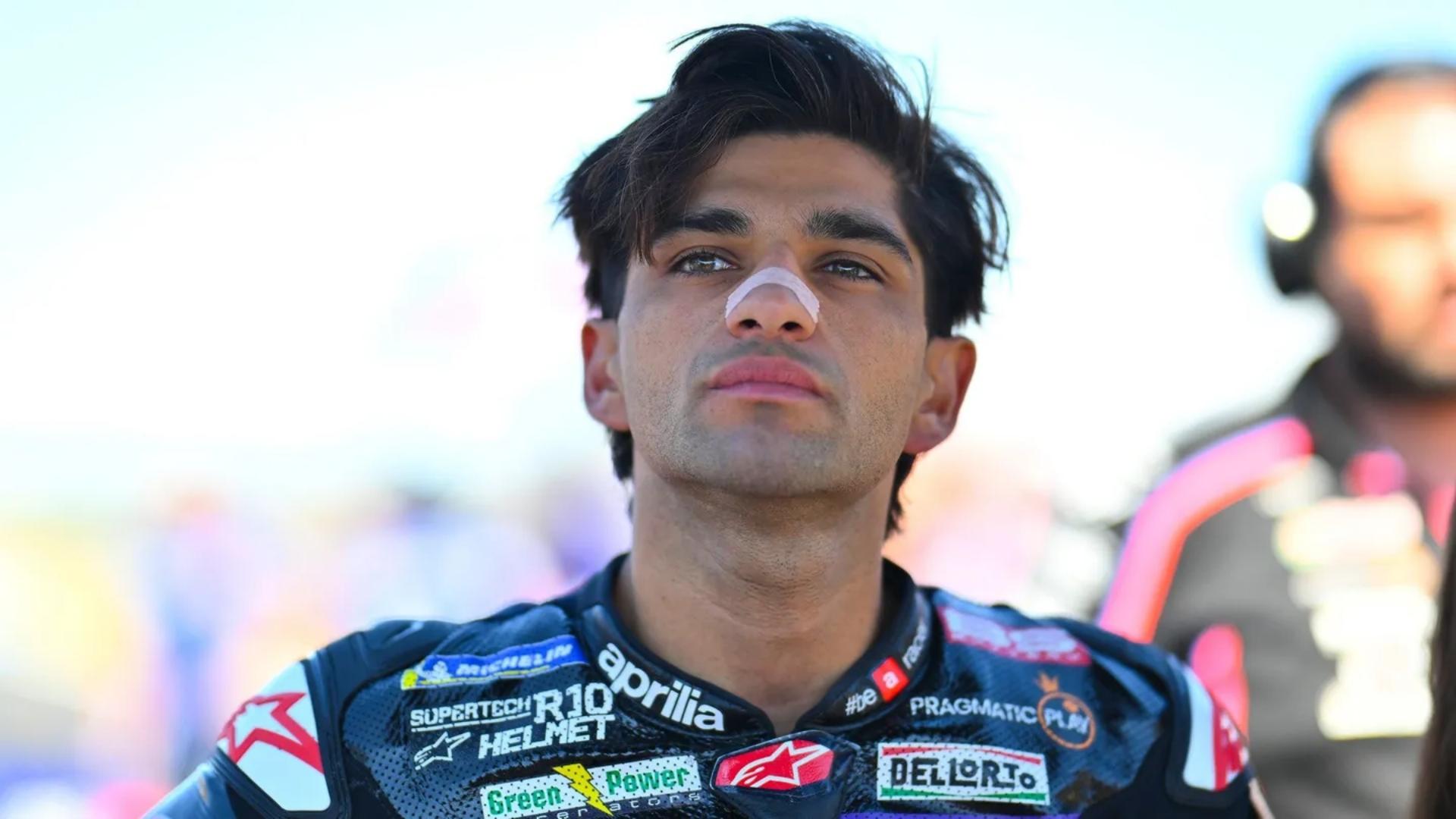 Jorge Martín con mono de Aprilia Racing durante el Gran Premio de Jerez 2026 tras recibir una sanción.