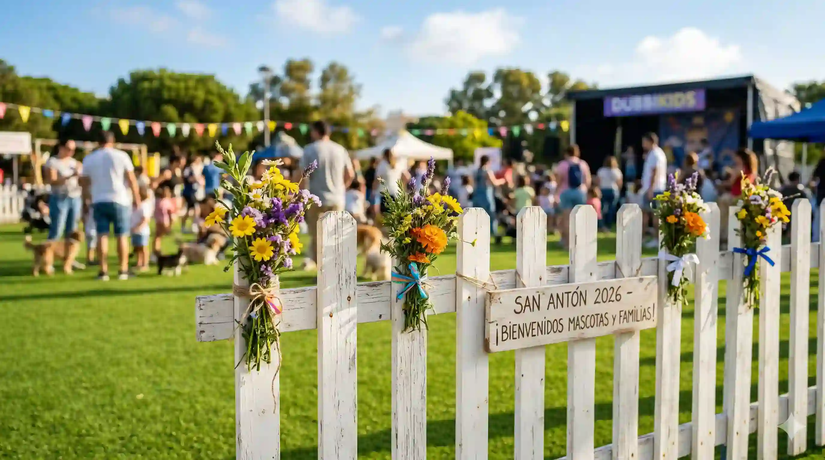 Evento familiar en San Fernando con mascotas en celebración de San Antón.