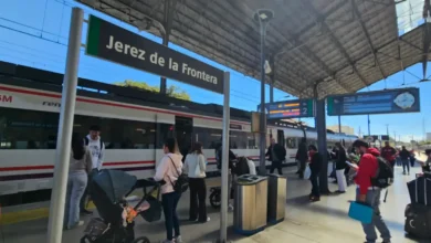Tren en la Estación de Jerez de la Frontera