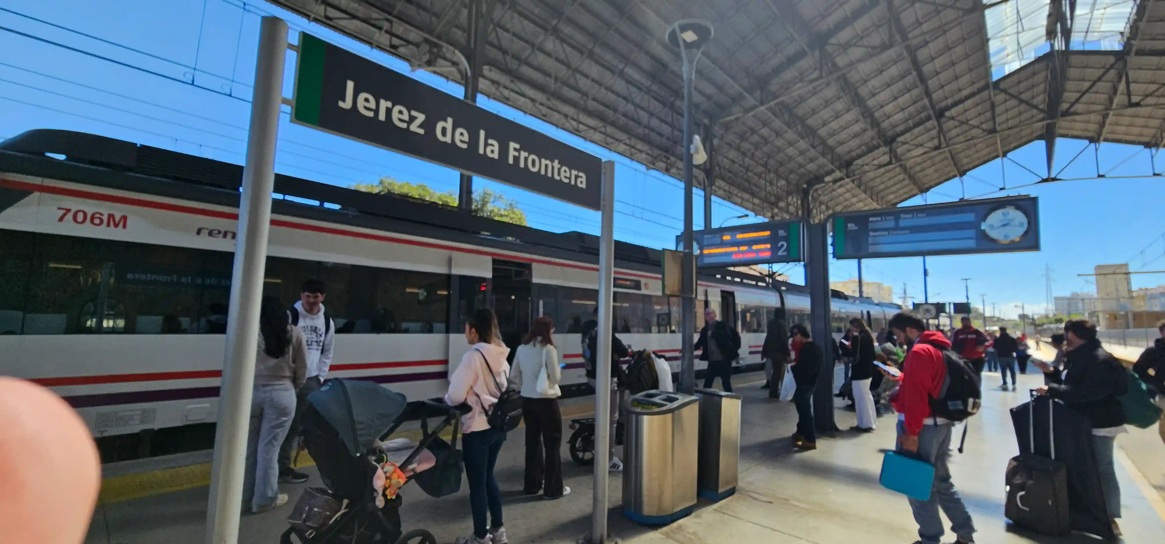 Tren en la Estación de Jerez de la Frontera