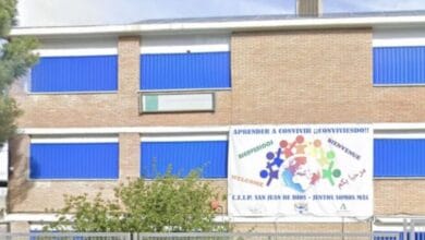 Fachada del Centro de Formación San Juan de Dios en Jerez de la Frontera, proyecto de reforma de la Junta de Andalucía.