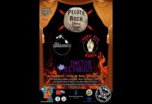 Cartel oficial del Pelote Rock Show en la Sala Paúl de Jerez con los grupos Los Paramecios, Chupa der Buka y Doctor Pretorius.