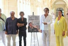 Presentación oficial de La Gran Fiesta de Curro Carrasco en los Claustros de Santo Domingo de Jerez junto a artistas flamencos y autoridades.