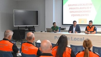 Curso de prevención de incendios del Plan INFOCA en la Jefatura de la Policía Local de Jerez con Protección Civil.