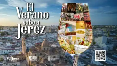 Cartel promocional de la campaña El verano sabe a Jerez con actividades culturales y gastronómicas 2026.