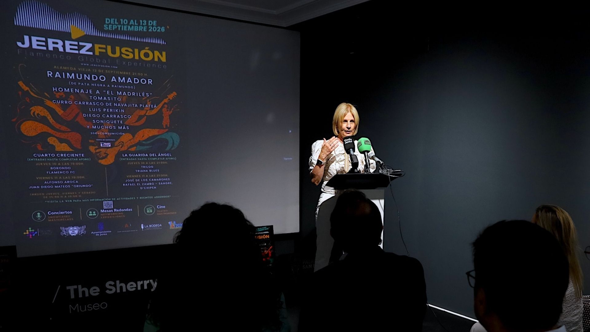 La alcaldesa de Jerez, María José García-Pelayo, durante la presentación oficial del festival 'Jerez Fusión'.