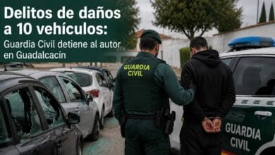Detención del autor de delitos de daños en vehículos en Guadalcacín por la Guardia Civil.