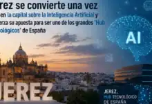 Cartel anunciador de Jerez como Hub tecnológico y capital de la Inteligencia Artificial