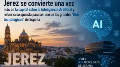 Cartel anunciador de Jerez como Hub tecnológico y capital de la Inteligencia Artificial