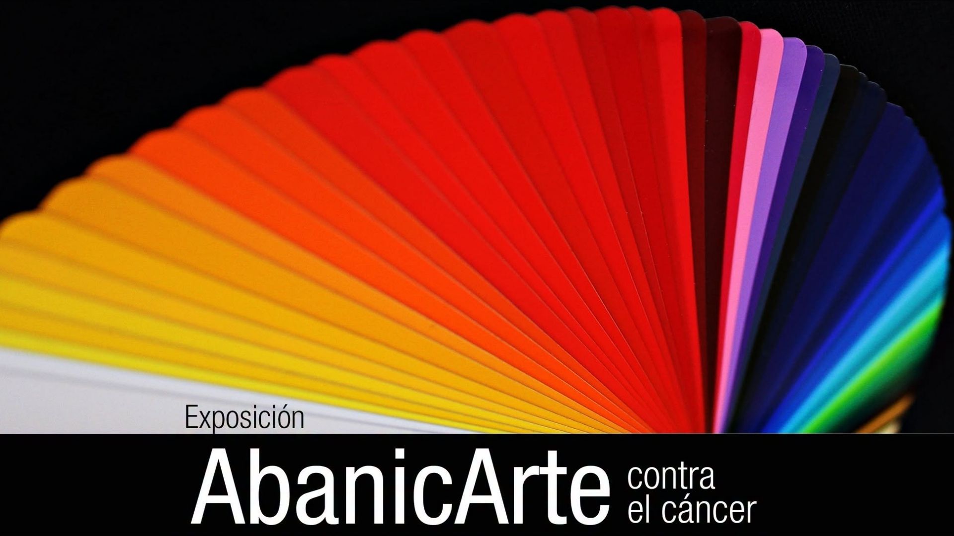 Cartel de la exposición solidaria AbanicArte contra el Cáncer en los Claustros de Santo Domingo, Jerez.