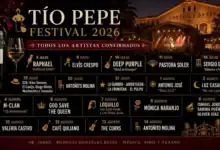 Cartel del Tío Pepe Festival 2026 en Bodegas González Byass Jerez.