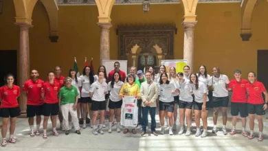Equipo femenino de baloncesto Sub-20 de España en Sanlúcar.