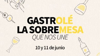 Cartel oficial del evento GastrOlé: La sobremesa que nos une con actividades gastronómicas.