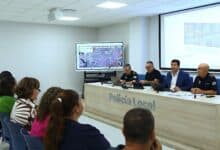 Reunión de coordinación de la Policía Local de Jerez para el dispositivo de seguridad de la 18ª etapa de la Vuelta Ciclista a España.