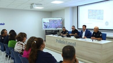 Reunión de coordinación de la Policía Local de Jerez para el dispositivo de seguridad de la 18ª etapa de la Vuelta Ciclista a España.