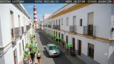 Cámaras de videovigilancia detectan personas en Chipiona.