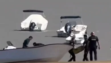 Guardia Civil y Policía Nacional en acción en Sanlúcar.