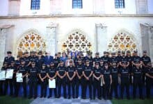 Nuevo grupo de agentes de seguridad en Jerez durante la toma de posesión.