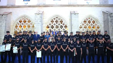 Nuevo grupo de agentes de seguridad en Jerez durante la toma de posesión.