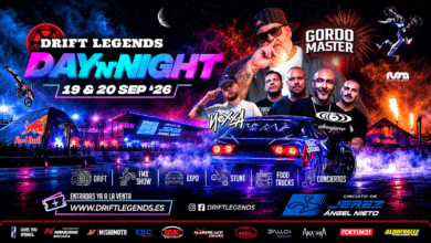 Cartel promocional de Drift Legends Day & Night en Jerez con Gordo Master y artistas urbanos.