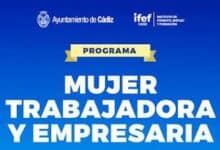 Cartel del programa de formación para mujeres en Cádiz.