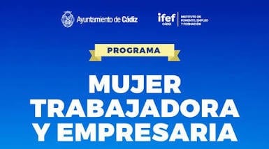 Cartel del programa de formación para mujeres en Cádiz.