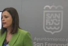 Patricia Cavada en un acto político en San Fernando.