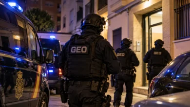 Operativo policial del GEO en Jerez relacionado con una investigación por un tiroteo en Puertollano
