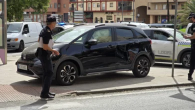 Imagen del accidente en la rotonda de Minotauro | Imagen: Jesús Catalán