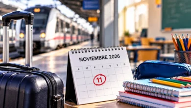 Primer plano del mecanismo de rodadura y los raíles de un tren, relacionado con el transporte durante la huelga general.